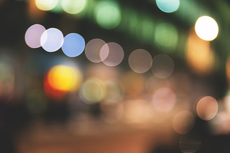 Abstract photo of lights in the nighttime city, image captured with a Canon 6D DSLR thumbnail