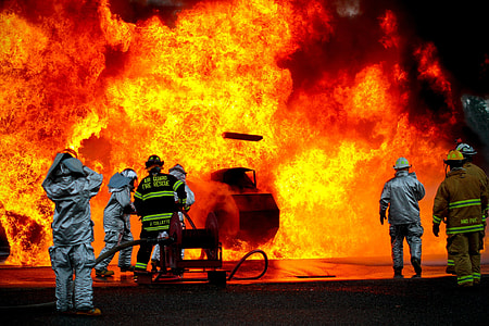 fire men infront of fire thumbnail