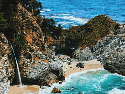 waterfalls near the ocean thumbnail