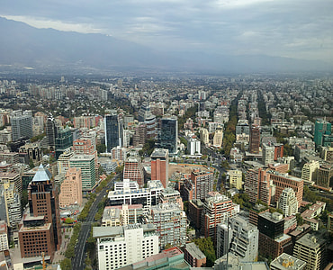 Buildings and Cityscape and clouds of Santiago, Chile thumbnail