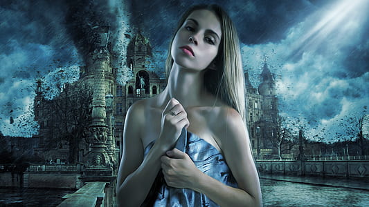 woman, beautiful, fantasy, art thumbnail