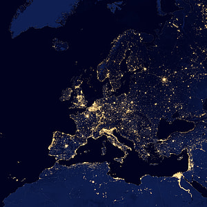 satellite view during night time thumbnail