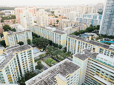 bird's eye view photo of high-rise buildings thumbnail