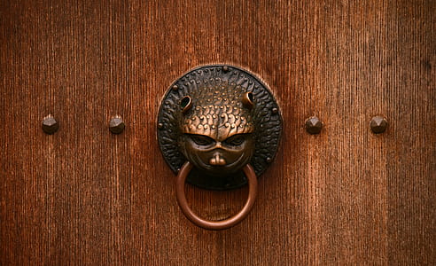 gray steel door knocker thumbnail