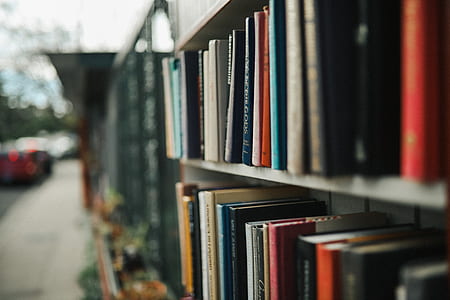 pile of book on rack thumbnail