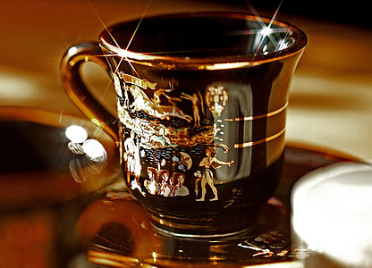black and brown ceramic mug thumbnail