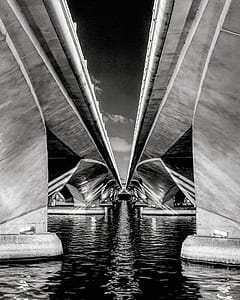 Grayscale Photo of Esplanade Bridge thumbnail