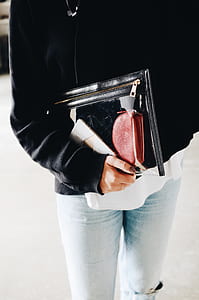 person wearing black jacket thumbnail