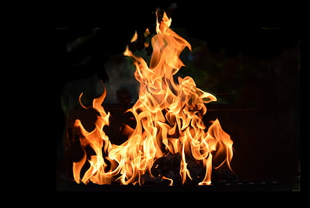 bonfire in closeup photography thumbnail