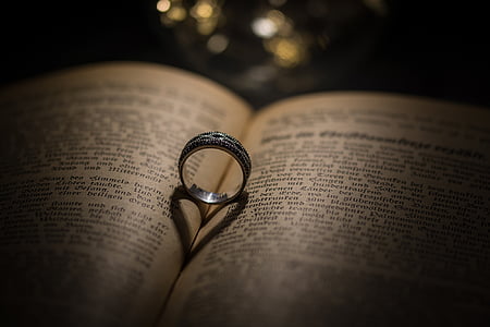 silver-colored ring in the middle of bookpage thumbnail