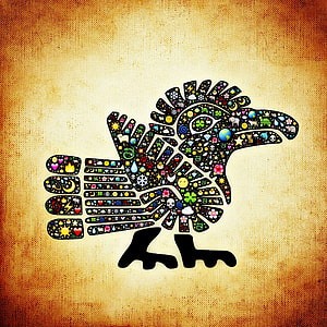 multicolored Egyptian chicken artwork thumbnail