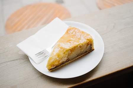 Apple cake on plate thumbnail