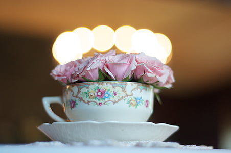 white ceramic cup with saucer thumbnail
