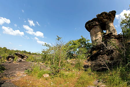 landscape, sky, clouds, rocks thumbnail