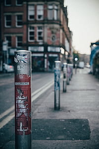 metal post on road thumbnail