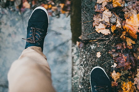 person wearing black sneaker thumbnail