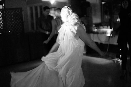 greyscale photo of woman in white dress outfit thumbnail