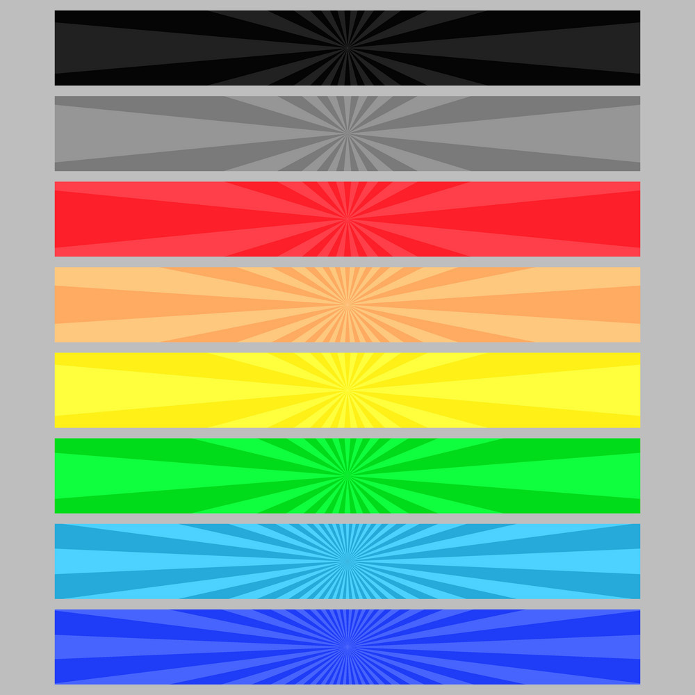 Abstract Colored Ray Burst Web Banner Background Vector Ai Eps