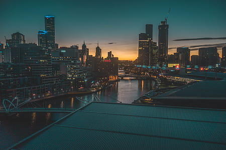City Buildings during Sundown thumbnail