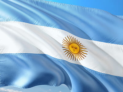 close-up photography of blue and white flag thumbnail