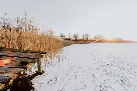 In middle of frozen lake thumbnail