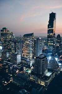 aerial photography of cityscape thumbnail