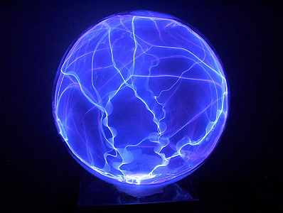 low exposure photo of blue plasma ball thumbnail