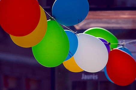close-up of inflatable balloons thumbnail