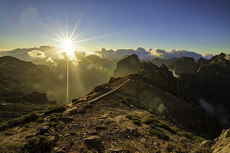 mountain cliffs covered with fog thumbnail