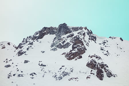 gray mountain covered with snow thumbnail