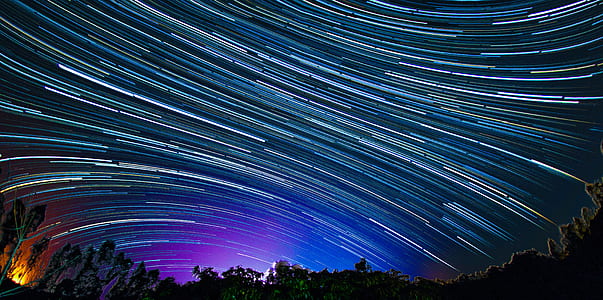 timelapsed photo of a galaxy thumbnail