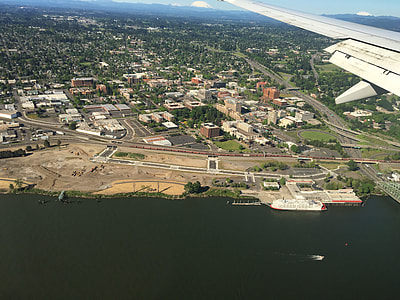 Aerial view of the city on the wing in Vancouver, Washington thumbnail