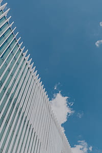 Modern white building, EDP Headquarters of architect Aires Mateus, Lisbon, Portugal thumbnail