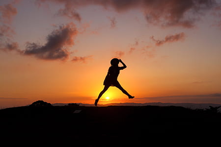 silhouette person jumping thumbnail