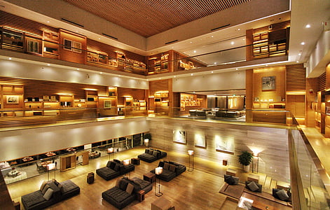 aerial photography of building lobby thumbnail