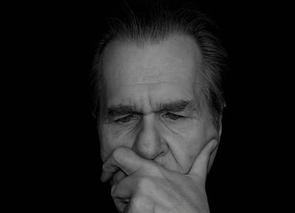 Man's Face Greyscale Picture thumbnail