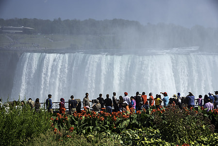 People looking at Niagara Falls in Ontario, Canada thumbnail
