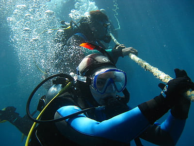 two divers holding rope thumbnail