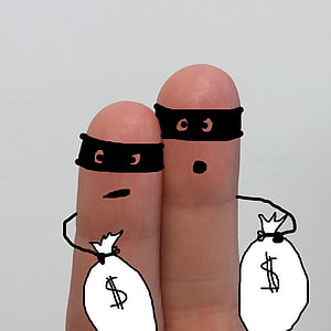 two fingers illustrated with thief thumbnail