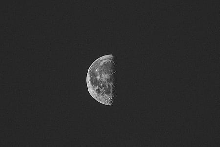 grayscale photo of half moon thumbnail