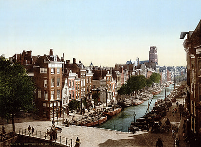 The Delftsevaart in Rotterdam, Netherlands around 1900 thumbnail