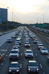 wide angle photo of vehicles on road thumbnail