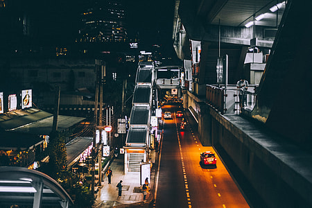 photo of cars travelling on road during nighttime thumbnail