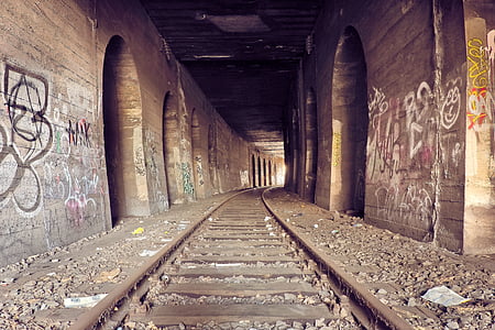 brown railway inside tunnel thumbnail