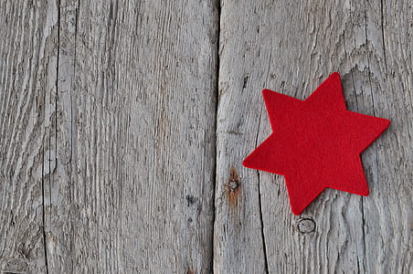 red David's Star on gray wood surface thumbnail