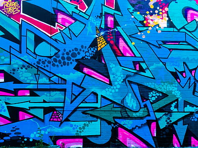 blue and pink mural painting thumbnail