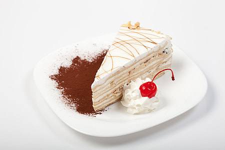 sliced vanilla cake on saucer thumbnail