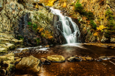 Green and Brown Waterfalls thumbnail