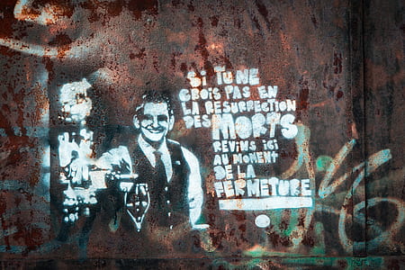 graffiti, stencil, person, wall, tag thumbnail