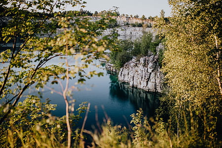 Zakrzówek reservoir, the old limestone quarry flooded with water thumbnail